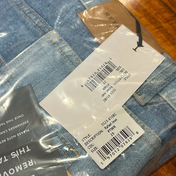 Retrofête Rafael Jean Patchwork Denim Size 29 - Picture 5 of 5